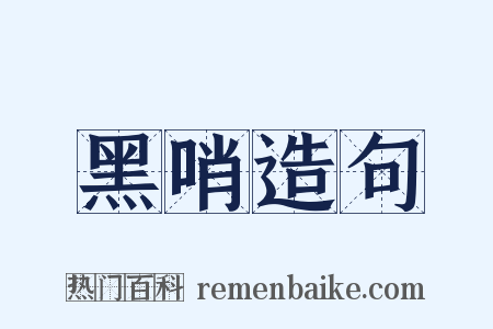 黑哨造句是什么意思的图片
